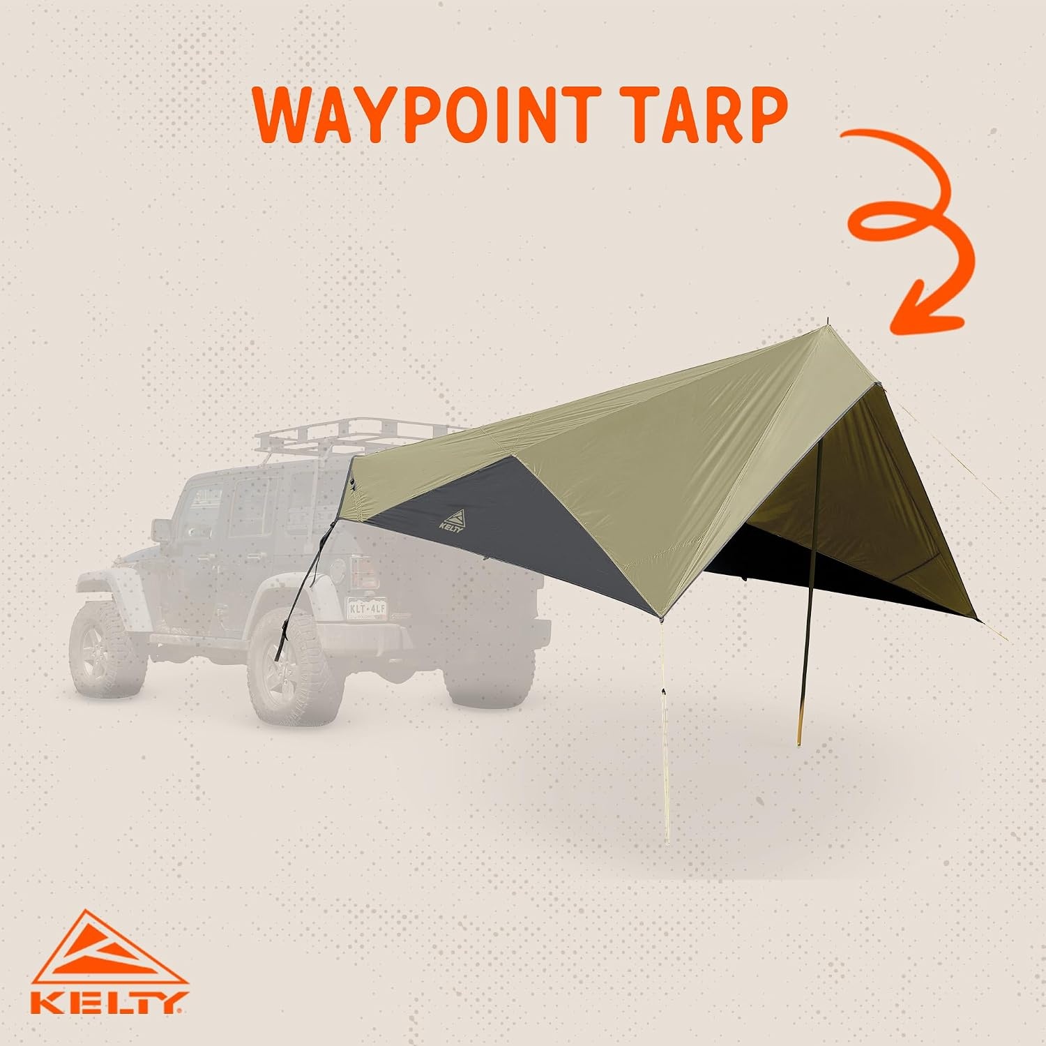 image:imageKelty Waypoint Tarp Car Camping and Tailgating Shelter Universal Vehicle MountElmDark Shadow