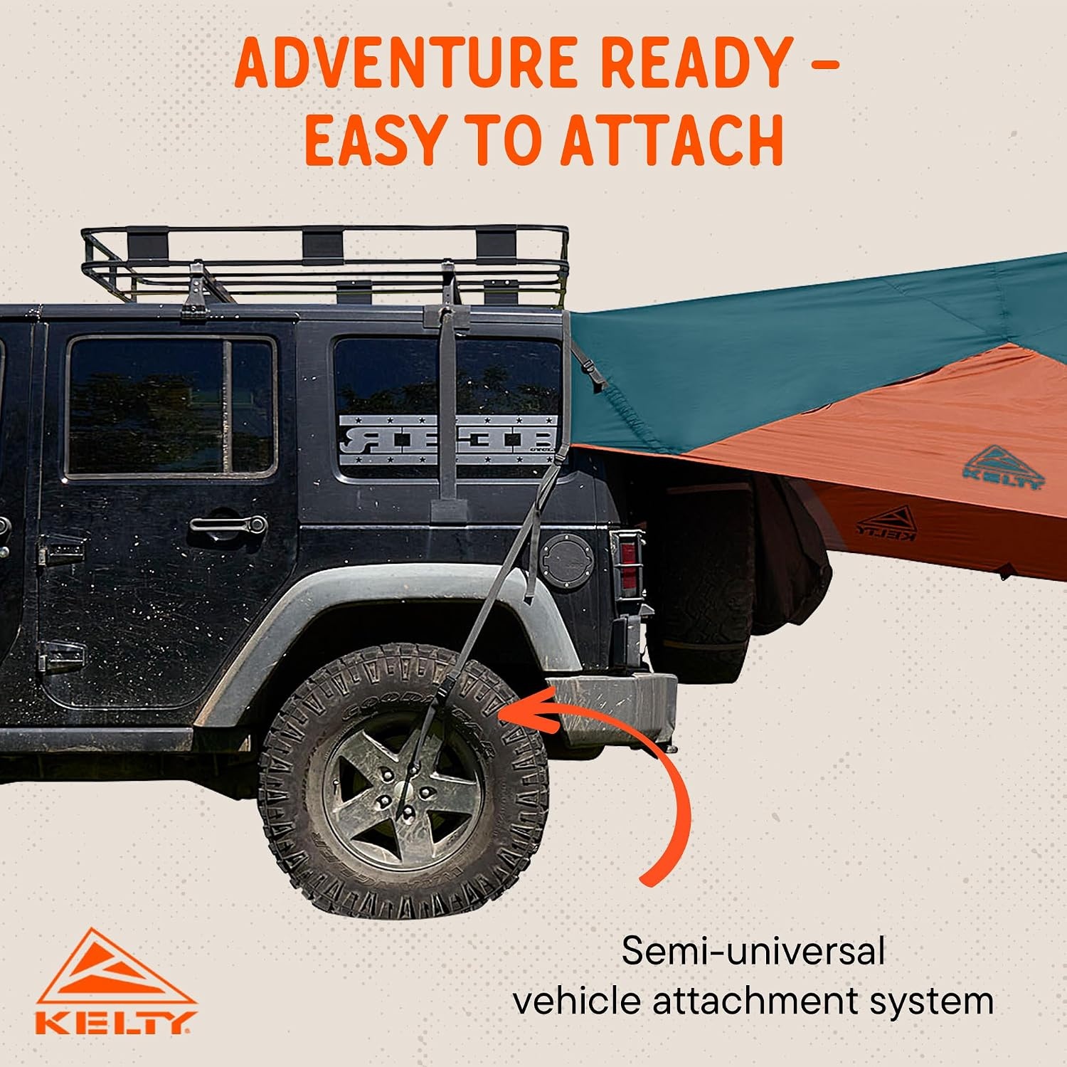 image:imageKelty Waypoint Tarp Car Camping and Tailgating Shelter Universal Vehicle MountPondGingerbread