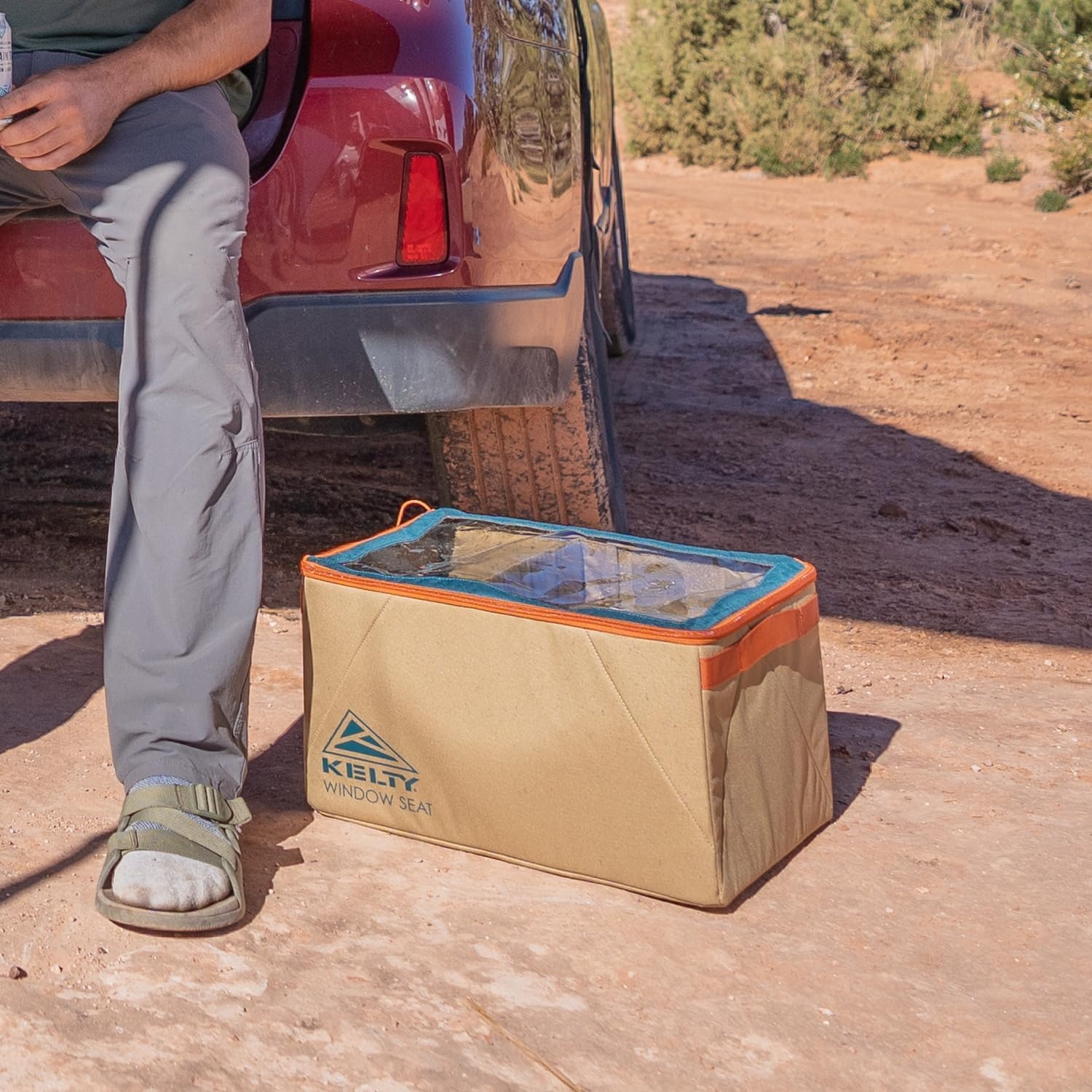 image:imageKelty Window Seat Camping Tailgating Travel Organization Hub Road Tripping Overlanding Storage Clear Lid Rugged Fabrics