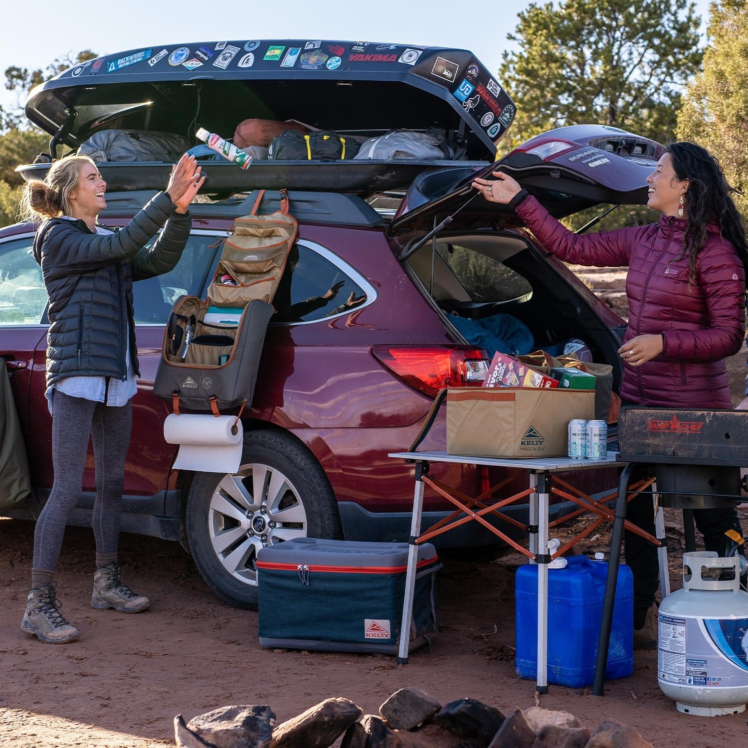 image:imageKelty Window Seat Camping Tailgating Travel Organization Hub Road Tripping Overlanding Storage Clear Lid Rugged Fabrics