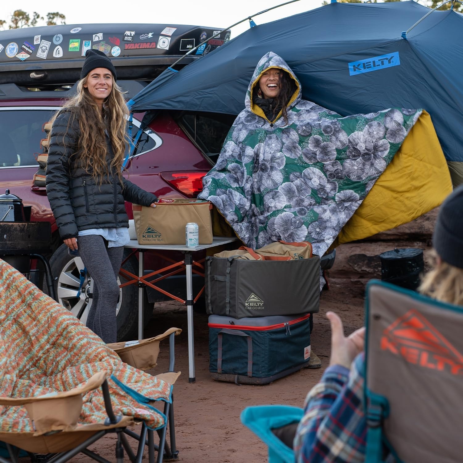 image:imageKelty Window Seat Camping Tailgating Travel Organization Hub Road Tripping Overlanding Storage Clear Lid Rugged Fabrics
