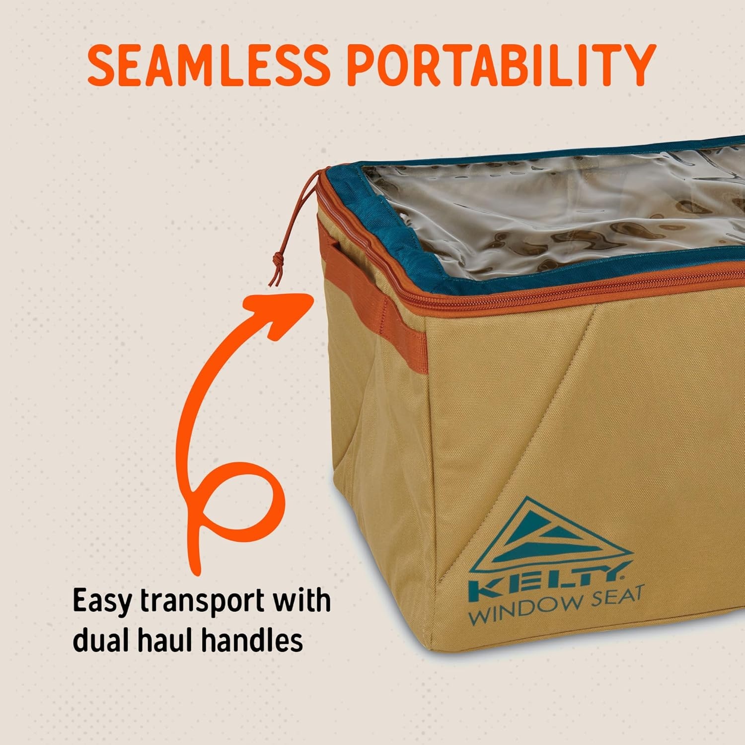image:imageKelty Window Seat Camping Tailgating Travel Organization Hub Road Tripping Overlanding Storage Clear Lid Rugged Fabrics