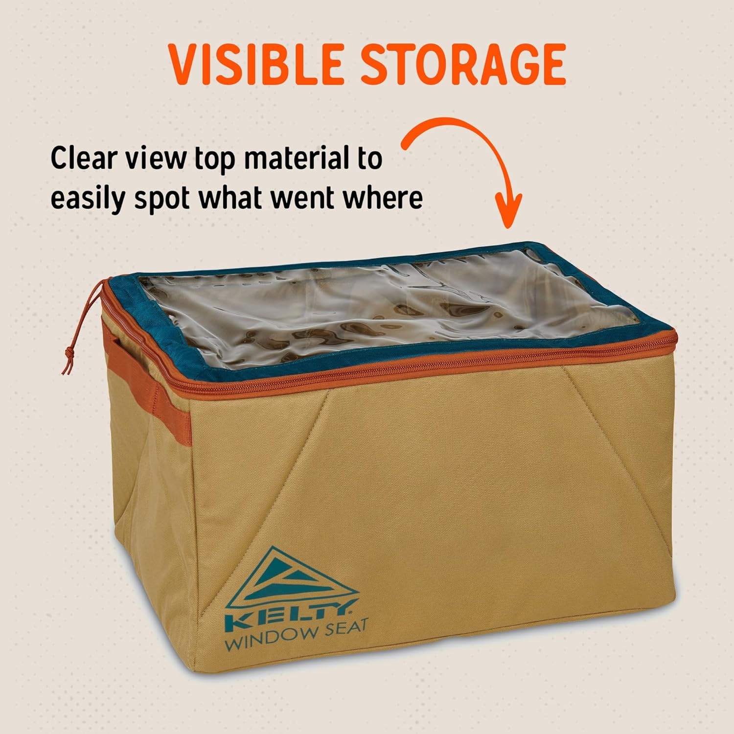 image:imageKelty Window Seat Camping Tailgating Travel Organization Hub Road Tripping Overlanding Storage Clear Lid Rugged Fabrics