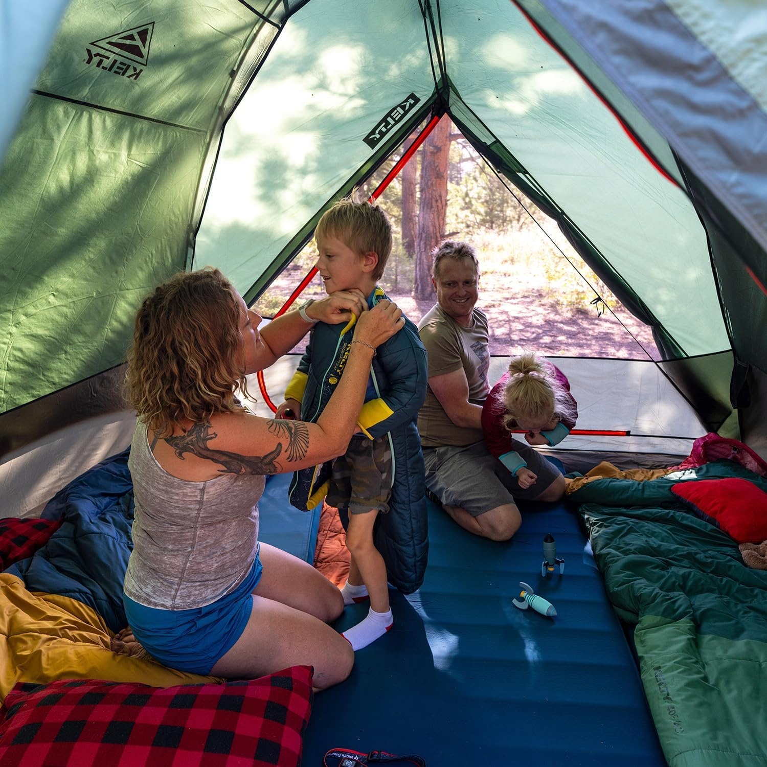 image:imageKelty Wireless Freestanding Camping Tent 2 4 or 6 Person Size Huge Interior and Peak Height Intuitive Easy to Pitch Color Coded SetupDill Black Forest