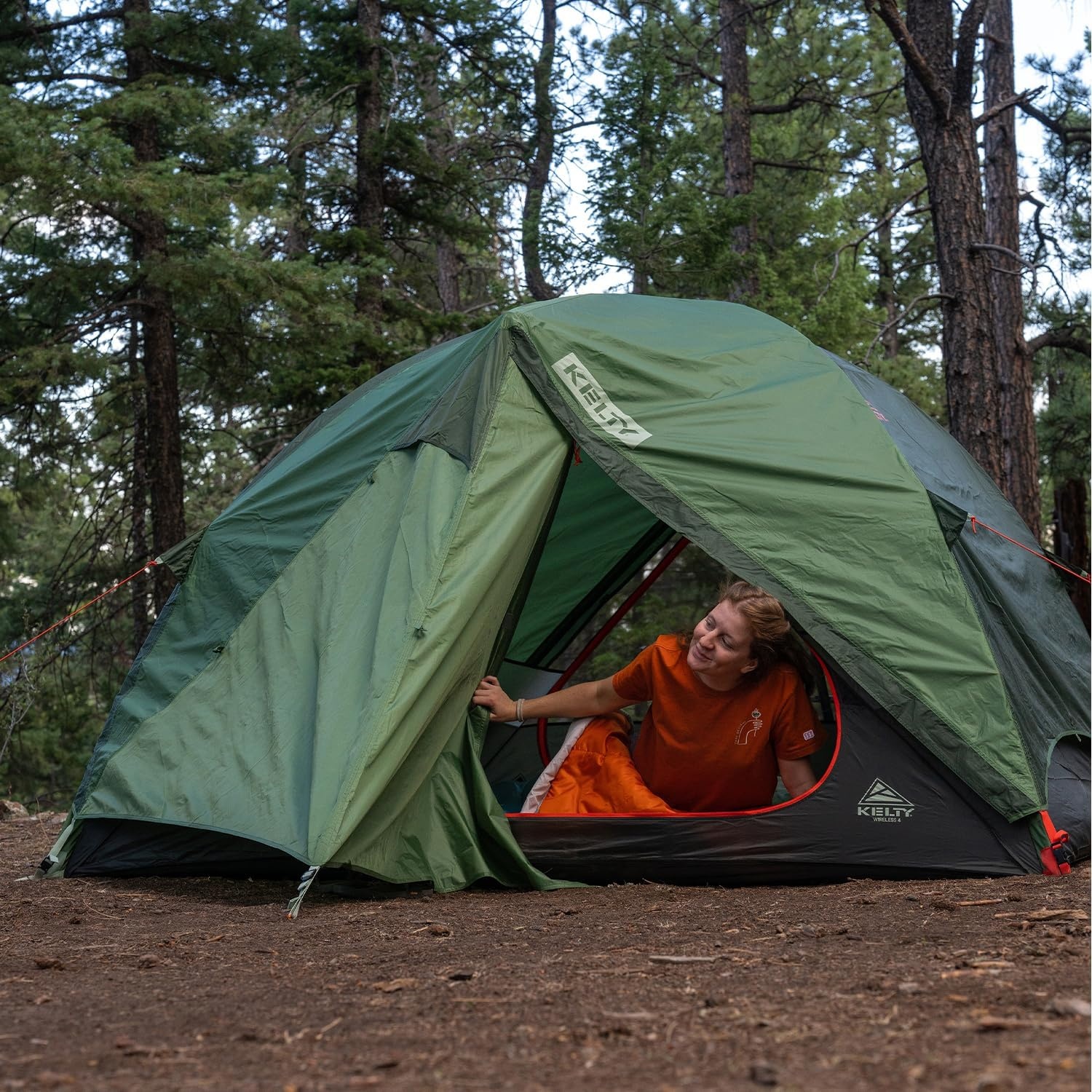 image:imageKelty Wireless Freestanding Camping Tent 2 4 or 6 Person Size Huge Interior and Peak Height Intuitive Easy to Pitch Color Coded SetupDill Black Forest