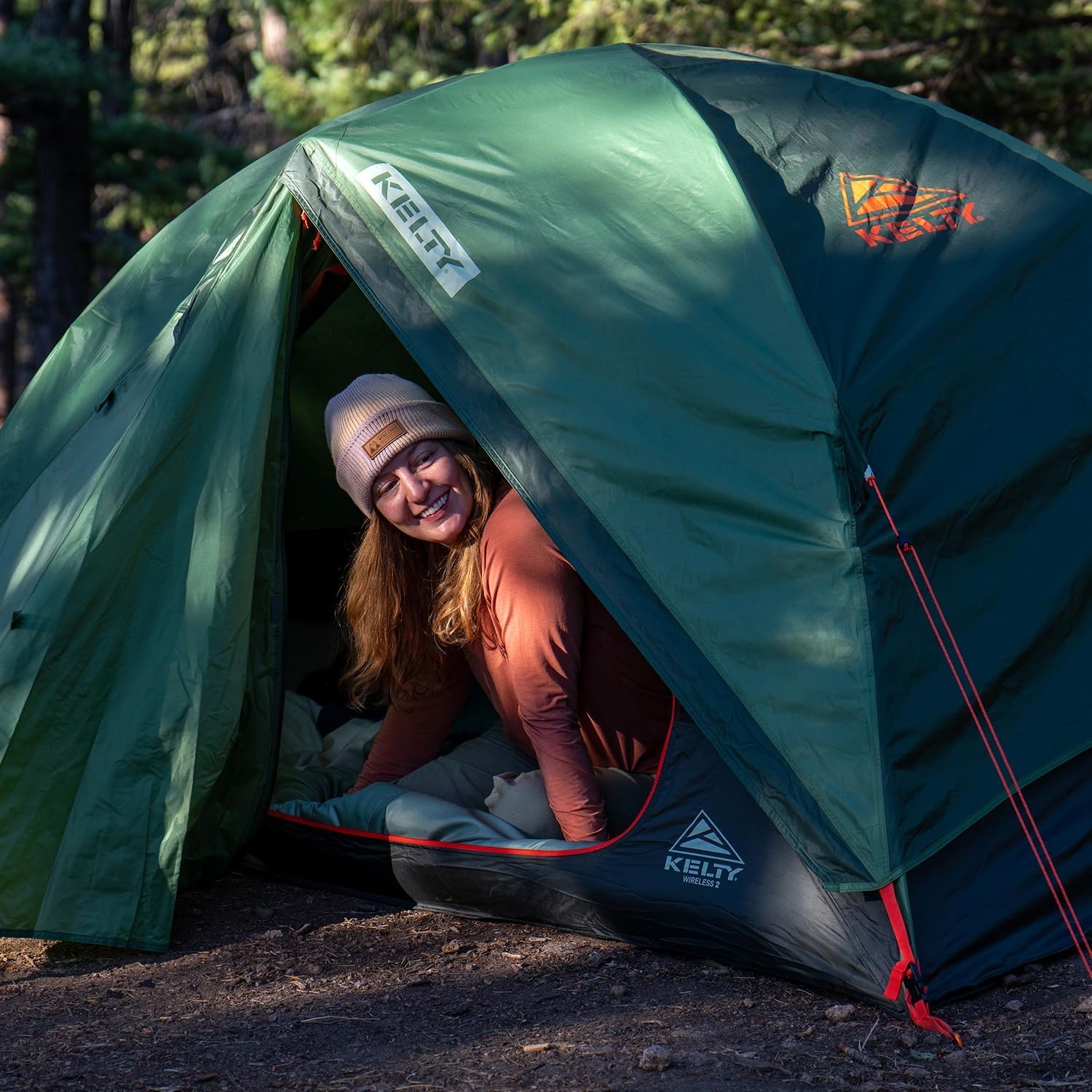 image:imageKelty Wireless Freestanding Camping Tent 2 4 or 6 Person Size Huge Interior and Peak Height Intuitive Easy to Pitch Color Coded SetupDill Black Forest