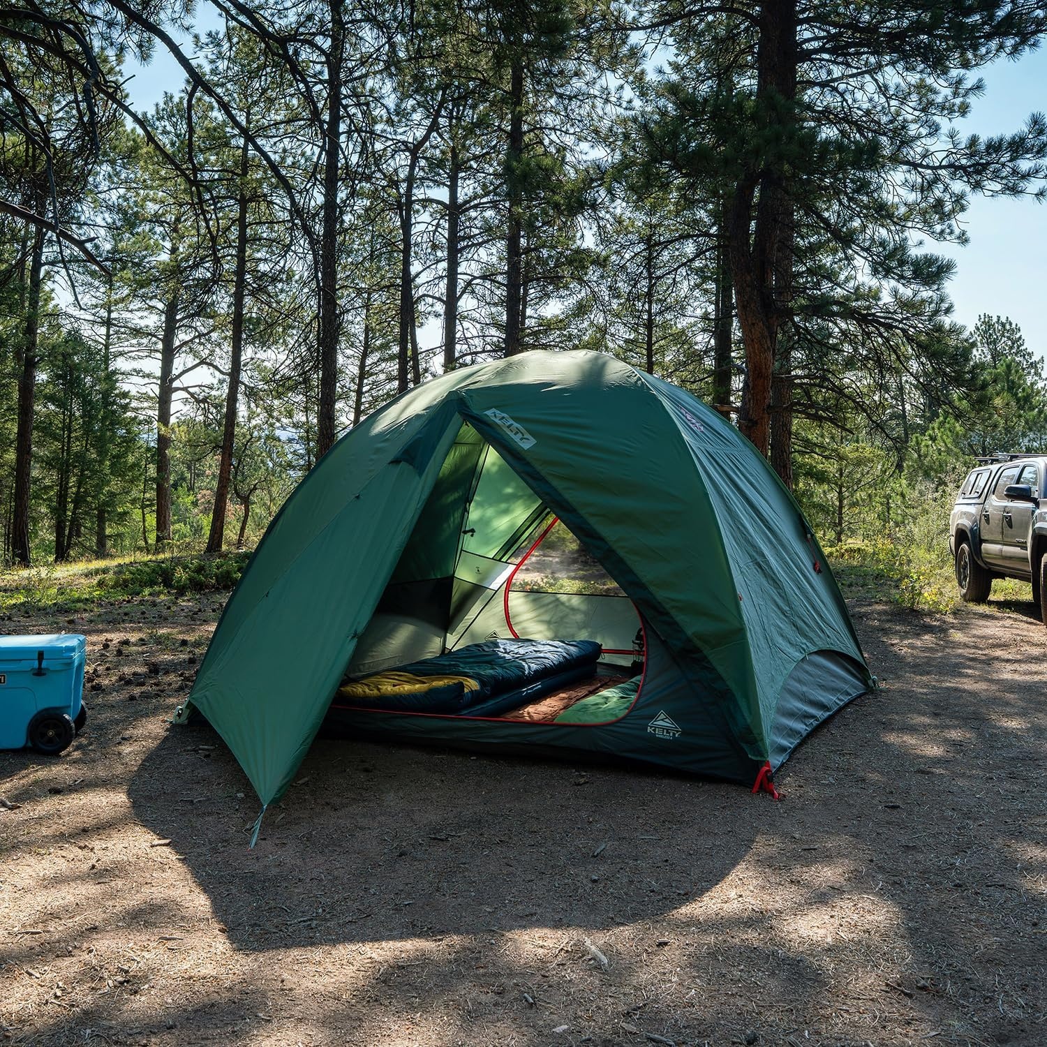 image:imageKelty Wireless Freestanding Camping Tent 2 4 or 6 Person Size Huge Interior and Peak Height Intuitive Easy to Pitch Color Coded SetupDill Black Forest