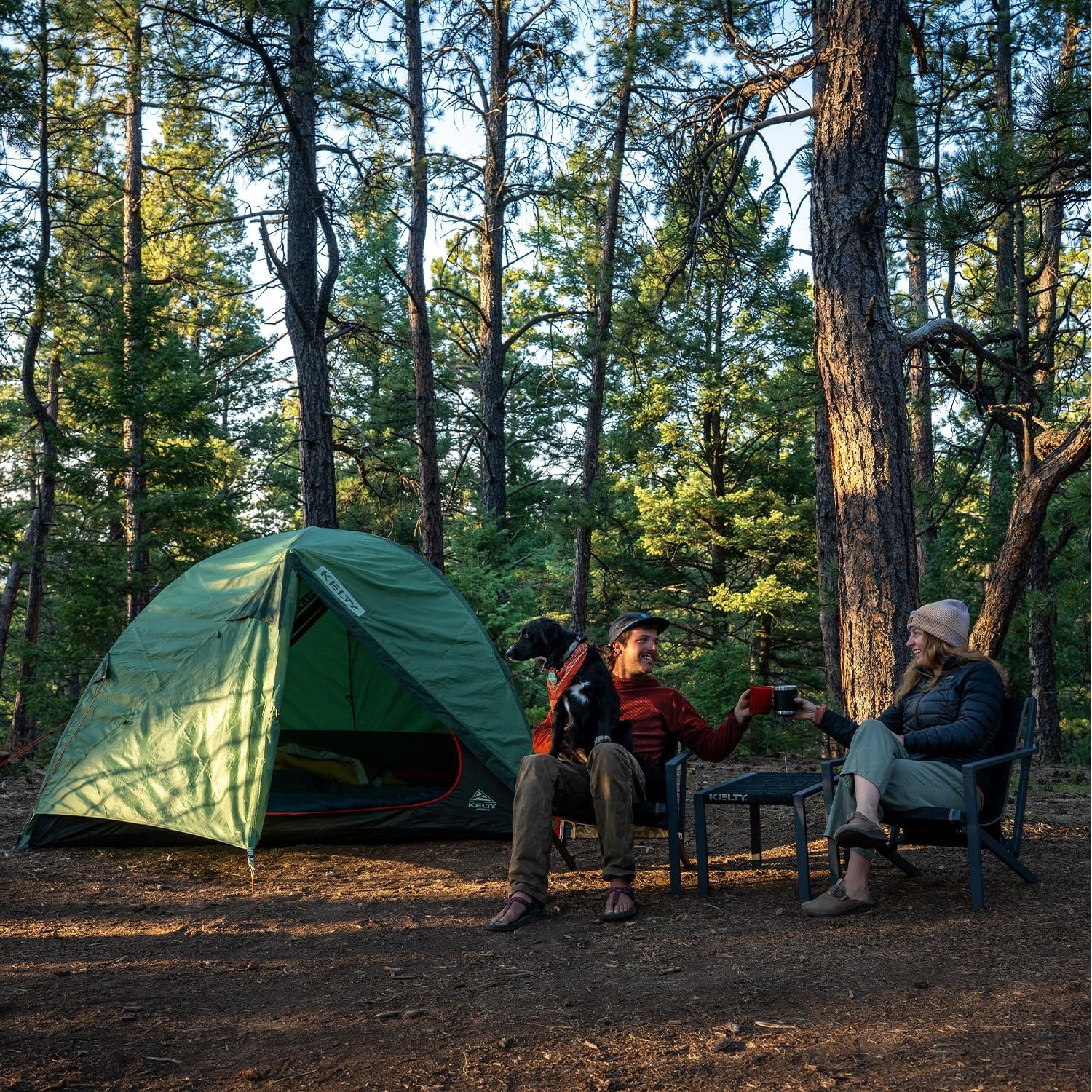 image:imageKelty Wireless Freestanding Camping Tent 2 4 or 6 Person Size Huge Interior and Peak Height Intuitive Easy to Pitch Color Coded SetupDill Black Forest