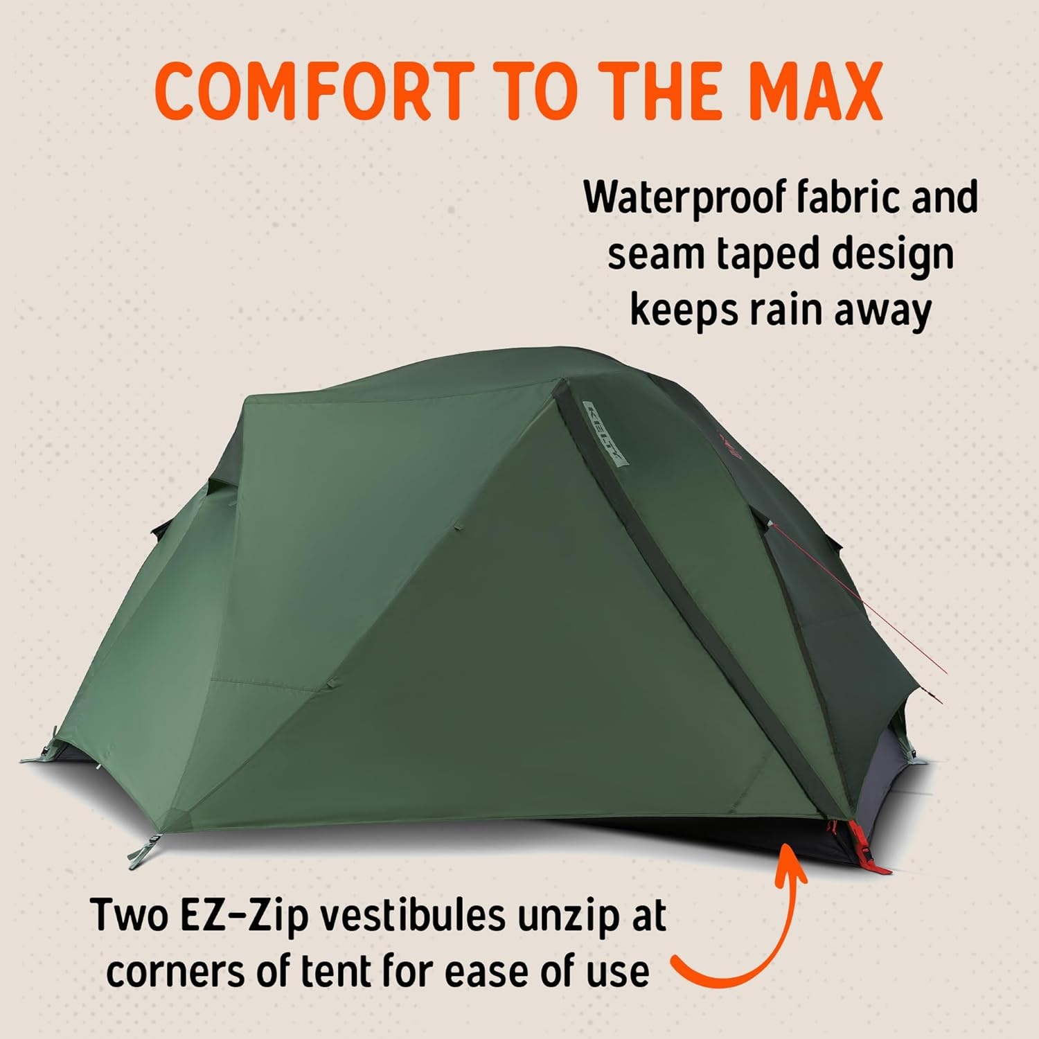 image:imageKelty Wireless Freestanding Camping Tent 2 4 or 6 Person Size Huge Interior and Peak Height Intuitive Easy to Pitch Color Coded SetupDill Black Forest