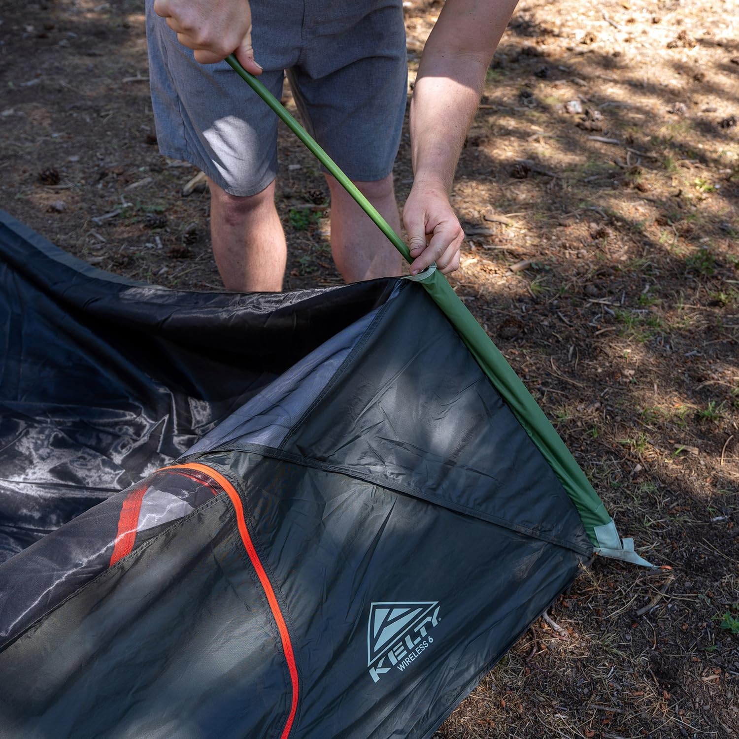 image:imageKelty Wireless Freestanding Camping Tent 2 4 or 6 Person Size Huge Interior and Peak Height Intuitive Easy to Pitch Color Coded SetupDill Black Forest
