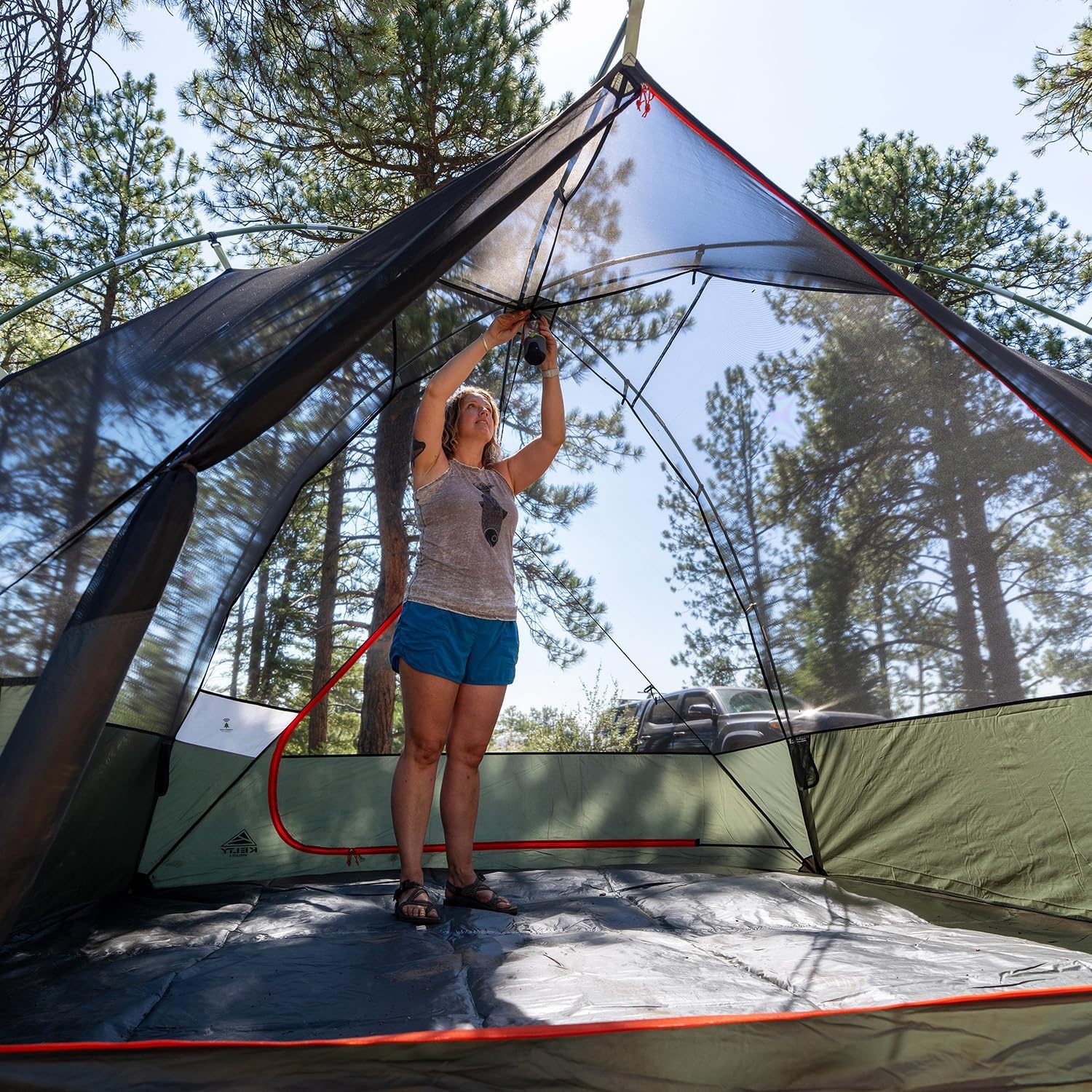 image:imageKelty Wireless Freestanding Camping Tent 2 4 or 6 Person Size Huge Interior and Peak Height Intuitive Easy to Pitch Color Coded SetupDill Black Forest