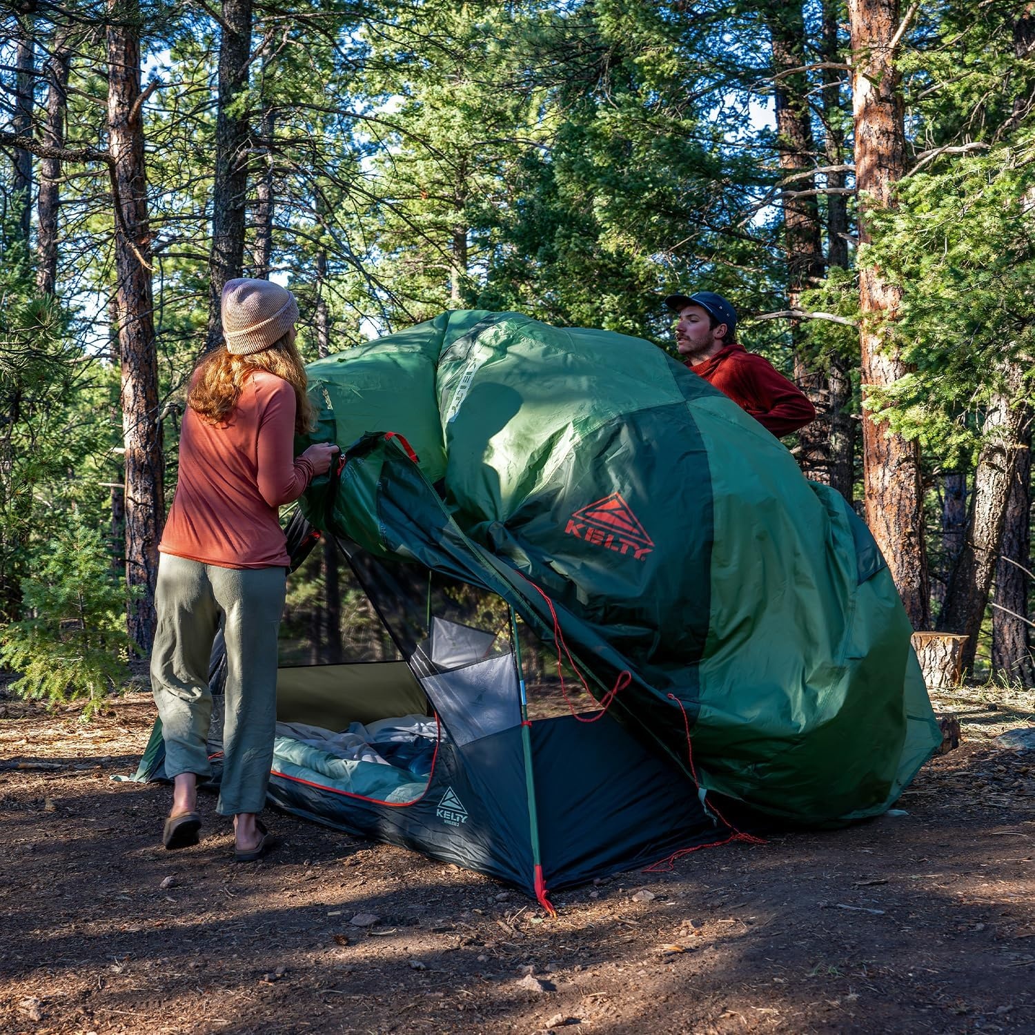 image:imageKelty Wireless Freestanding Camping Tent 2 4 or 6 Person Size Huge Interior and Peak Height Intuitive Easy to Pitch Color Coded SetupDill Black Forest
