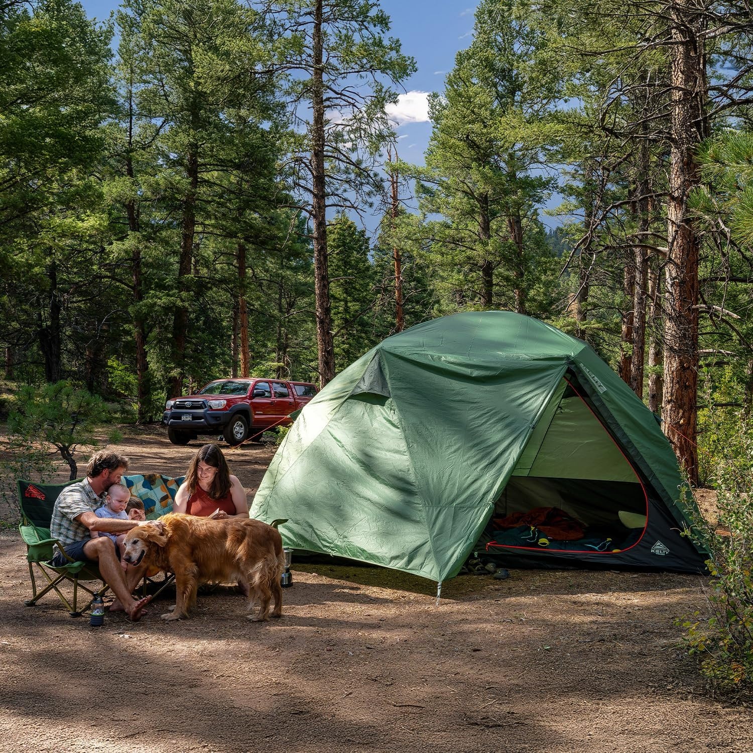image:imageKelty Wireless Freestanding Camping Tent 2 4 or 6 Person Size Huge Interior and Peak Height Intuitive Easy to Pitch Color Coded SetupDill Black Forest
