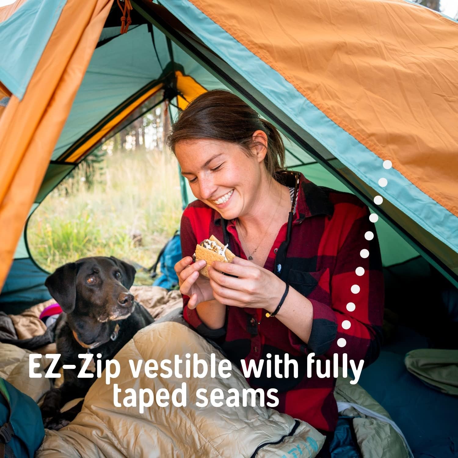 image:imageKelty Wireless Freestanding Camping Tent 2 4 or 6 Person Size Huge Interior and Peak Height Intuitive Easy to Pitch Color Coded SetupGreen