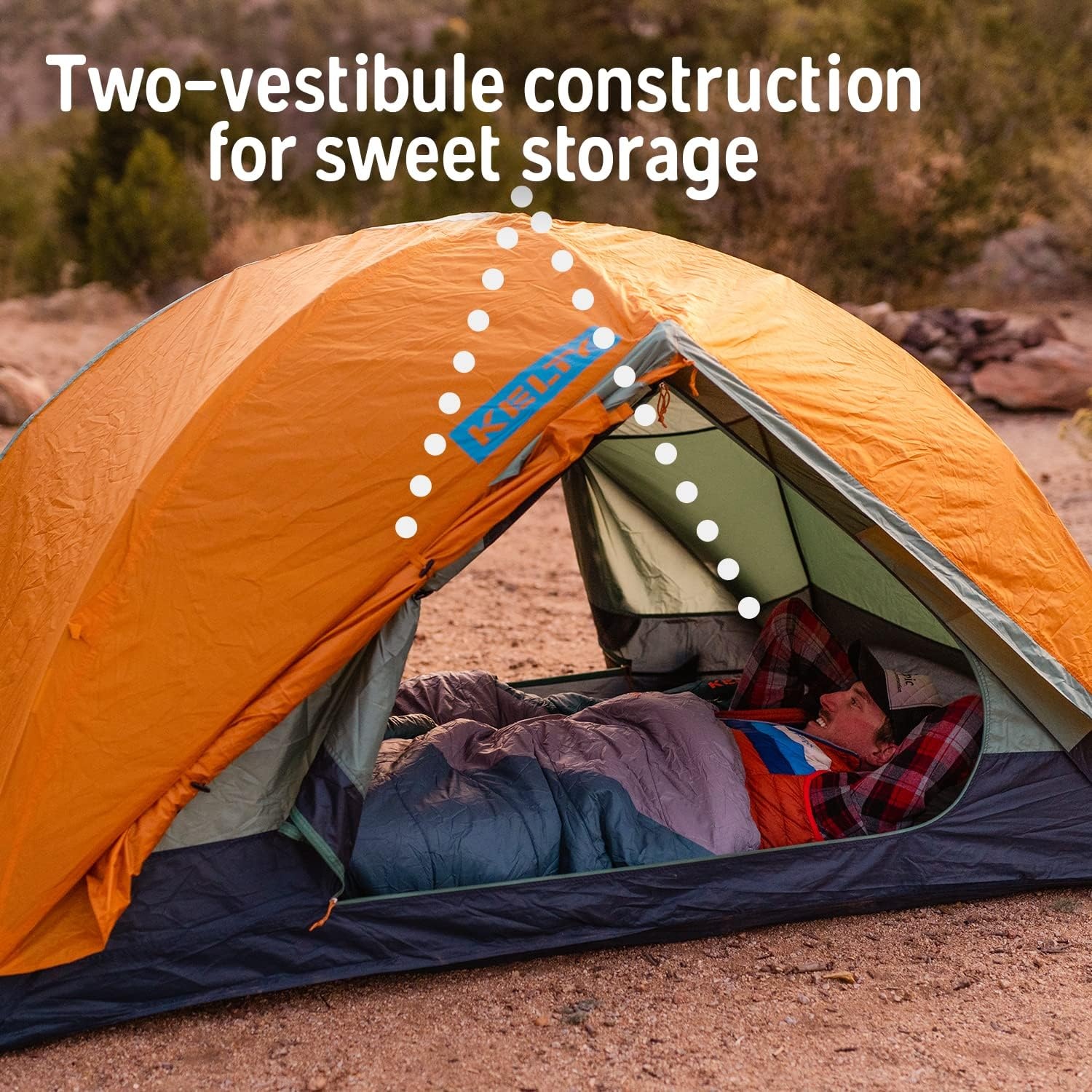 image:imageKelty Wireless Freestanding Camping Tent 2 4 or 6 Person Size Huge Interior and Peak Height Intuitive Easy to Pitch Color Coded SetupGreen