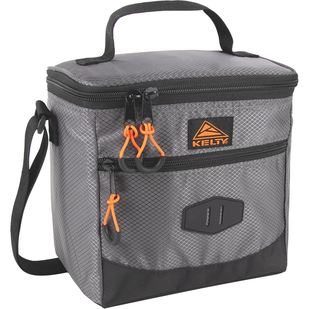 image:imageKelty Adult Insulated Leakproof Lunch Bag 9 Can 8 Liter Capacity with Top Carry Handle Adjustable Shoulder Strap Zippered PocketsGray