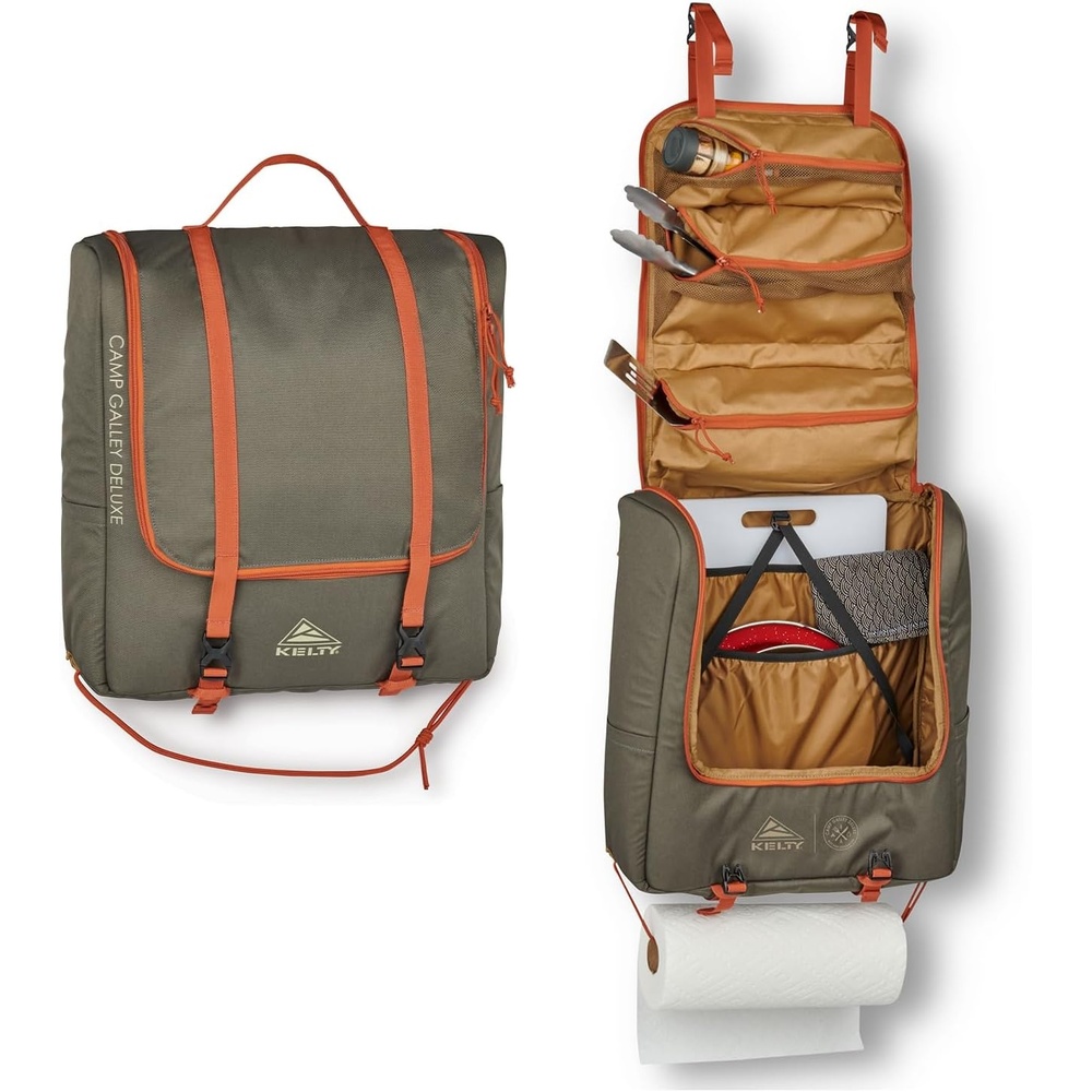 image:imageKelty Camp Galley Deluxe Camp Kitchen Organization Kit Deep Pockets Paper Towel Holder Zippered Compartments for Outdoor Cooking EssentialsDeluxe