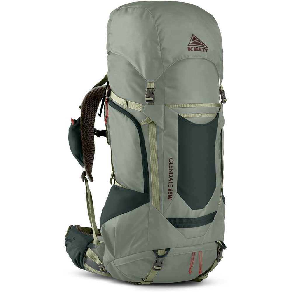 image:imageKelty Glendale 65L to 105L Internal Frame Backpack  Multiday Backpacking Thru Hiking Pack Adjustable Suspension Customized Fit Duck Green 85LSea Spray