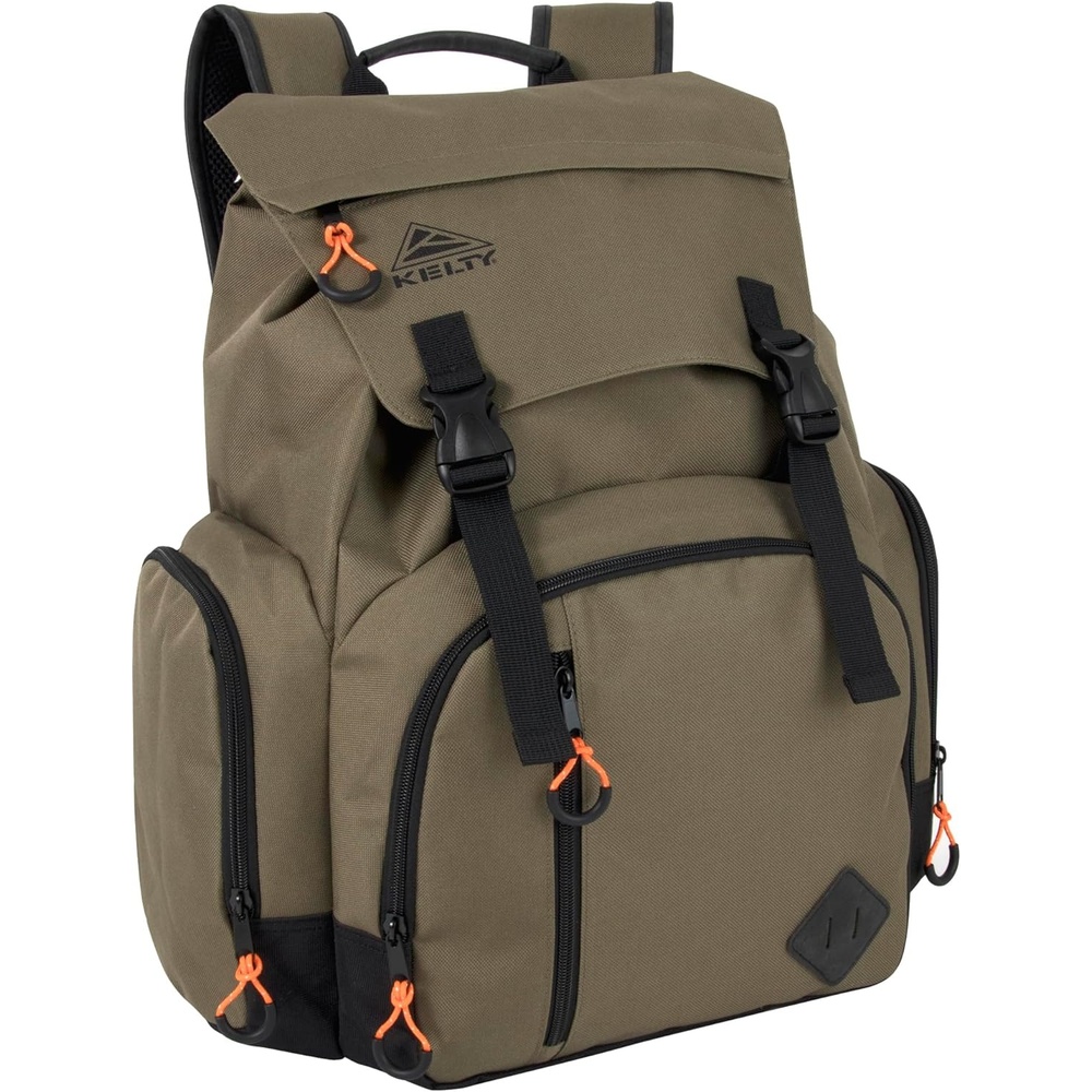 image:imageKelty Hiking Backpacks 23 L Canvas Travel Laptop Backpack for Men Women 18 Business Work Rucksack College Computer Bag Olive Travel Pack