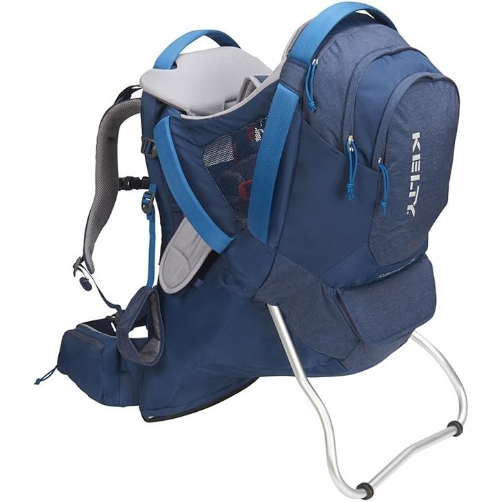 image:imageKelty Journey PerfectFIT ELITE Child Carrier for Infants and Toddlers Zippered Pockets Waistbelt Aluminum Frame SunshadeInsignia Blue