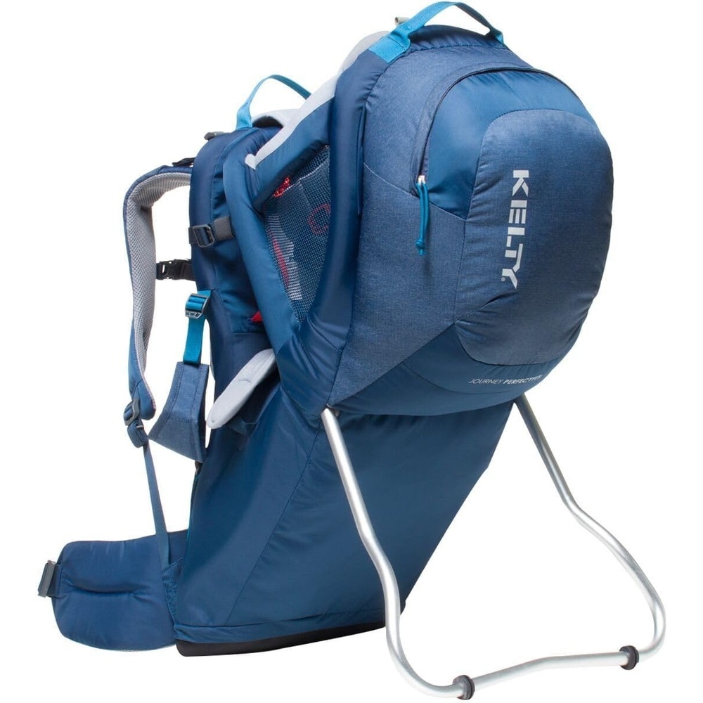 image:imageKelty Journey PerfectFit Child Carrier Backpack Adjustable Suspension with Hipbelt 5 Point Safety Harness Large Zippered Mesh PocketsInsignia Blue