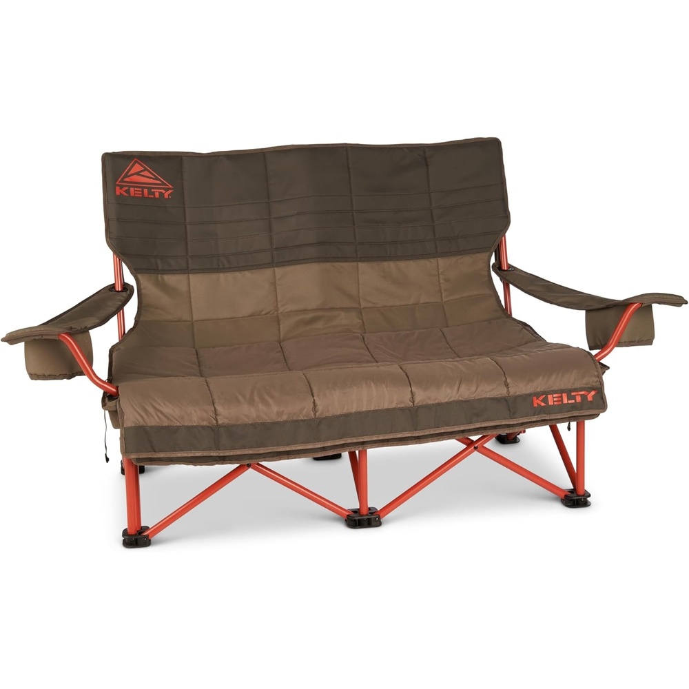 image:imageKelty Low Loveseat Nest Two Person Camping Chair with 2 Removable Blankets Lower to the Ground Slight Recline Insulated Beverage Holders Roll Tote Storage 2024 BelugaBeluga