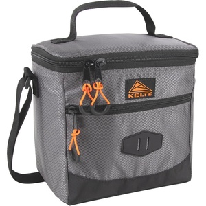 Kelty Adult Insulated Leakproof Lunch Bag, 9 Can (8 Liter) Capacity with Top Carry Handle, Adjustable Shoulder Strap, Zippered Pockets(Gray)