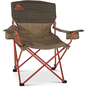 Kelty Deluxe Lounge Chair – Folding Outdoor Camp Chair, Insulated Cupholders, Customized Recline, Steel Frame, Padded Roll Storage, 2024 (Deep Lake)(Bungee Cord / Beluga)