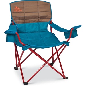 Kelty Deluxe Lounge Chair – Folding Outdoor Camp Chair, Insulated Cupholders, Customized Recline, Steel Frame, Padded Roll Storage, 2024 (Deep Lake)(Deep Lake / Fallen Rock)