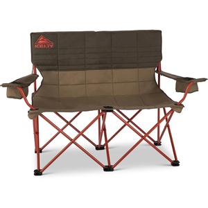 Kelty Low Loveseat 2 Person Folding Camping Chair (Low Height/Dill) | Low Height Seat, Comfortably Fits 2 Adults, Slight Recline, Insulated Cup Holders, Perfect for Soccer Games, Concerts(Bungee Cord / Beluga)