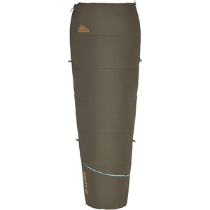Kelty Rambler 50 Degree Synthetic CloudLoft Insulated Sleeping Bag, Unzips Completely to A Blanket, Anti-Snag Zipper & More(Peat Green)