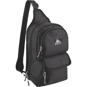Kelty Sling Crossbody Messenger Shoulder Backpack, 8.25 Liter Capacity with Detachable Keychain Coin Pouch(Black)
