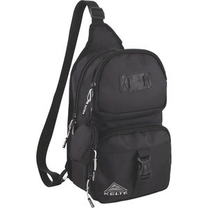 Kelty Sling Crossbody Messenger Shoulder Backpack, 8.25 Liter Capacity with Detachable Keychain Coin Pouch(Black With Buckle)
