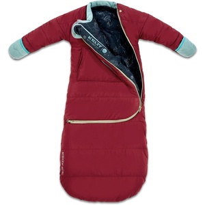 Kelty Space Cadet Infant and Toddler Sleeping Bag (30 or 40F/8M to 2T) | Cozy and Warm, Arms Out Design, 40F Degree Rating, Fleece-Lined Hand Covers, Snap Back Buttons, Machine Washable(Tibetan Red / 40 Degree)