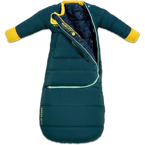 Kelty Space Cadet Infant and Toddler Sleeping Bag (30 or 40F/8M to 2T) | Cozy and Warm, Arms Out Design, 40F Degree Rating, Fleece-Lined Hand Covers, Snap Back Buttons, Machine Washable(Mediterranean / 30 Degree)