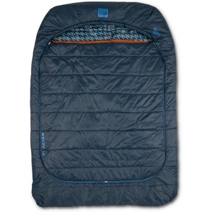 Kelty Tru.Comfort Doublewide 20 Degree Sleeping Bag – Two Person Synthetic Camping Sleeping Bag for Couples & Family Camping | Wider Than a Queen Sized Bed, Removable Top Layer, 2 Built-in Blankets, Oversized Hood, Recycled Fabrics and Synthetic Fill(Pageant Blue)