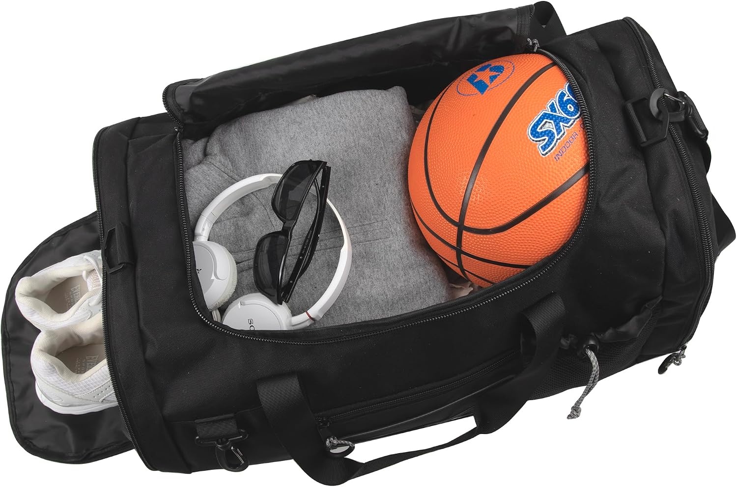 image:imageKelty 22 Inch Large 51 Liter Capacity Sport Travel Duffel Bag Pockets with Sneaker Compartment Shoulder Strap Top Carry HandleBlack