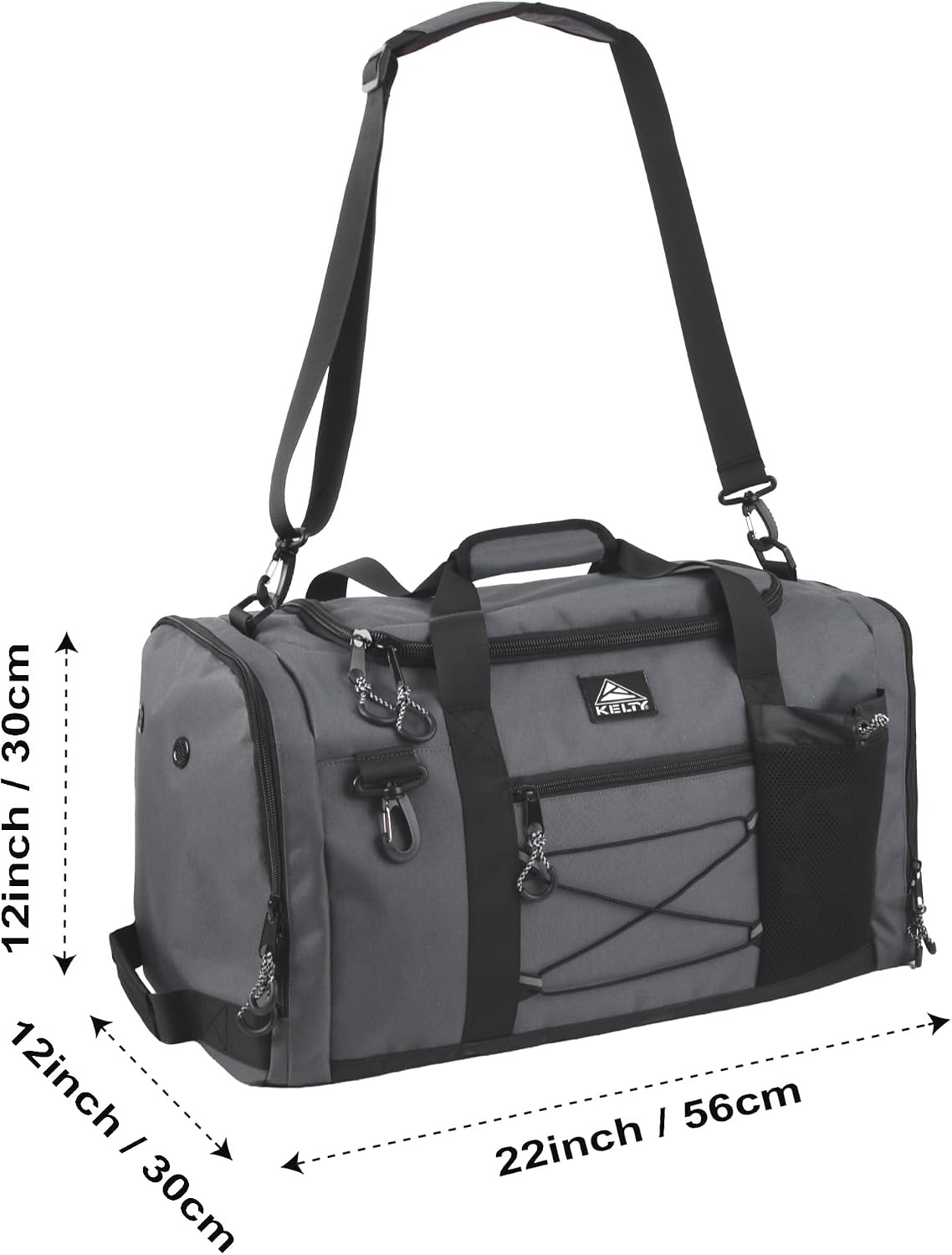 image:imageKelty 22 Inch Large 51 Liter Capacity Sport Travel Duffel Bag Pockets with Sneaker Compartment Shoulder Strap Top Carry HandleShadow