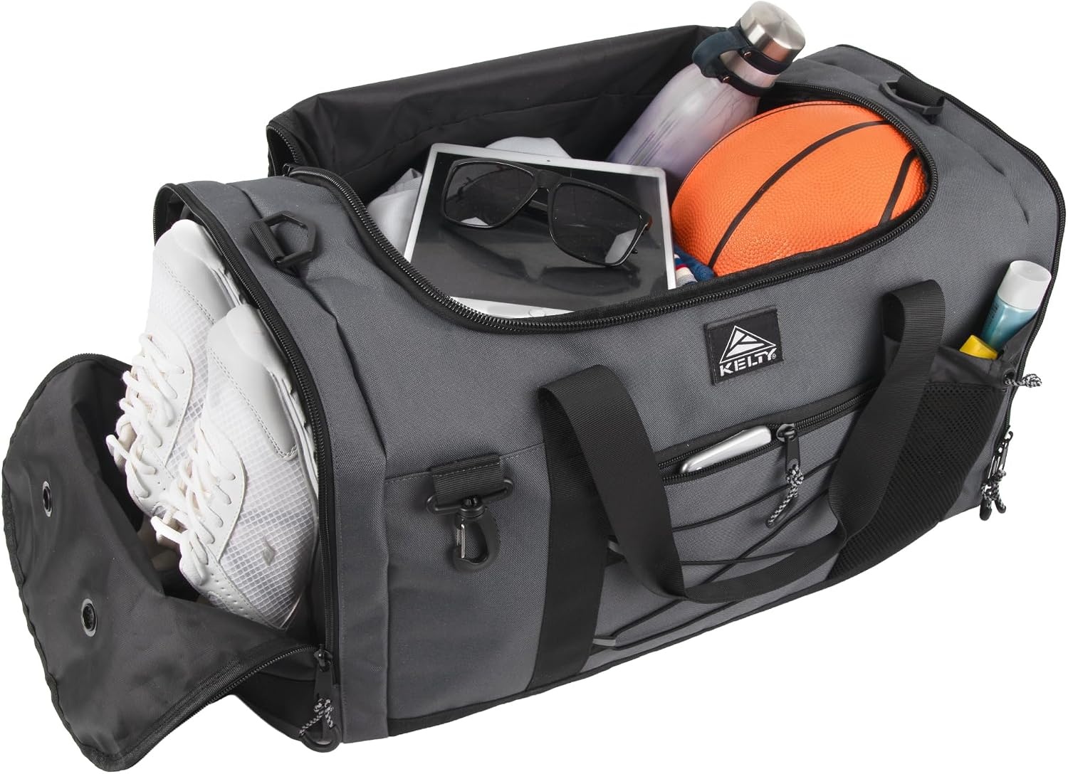 image:imageKelty 22 Inch Large 51 Liter Capacity Sport Travel Duffel Bag Pockets with Sneaker Compartment Shoulder Strap Top Carry HandleShadow