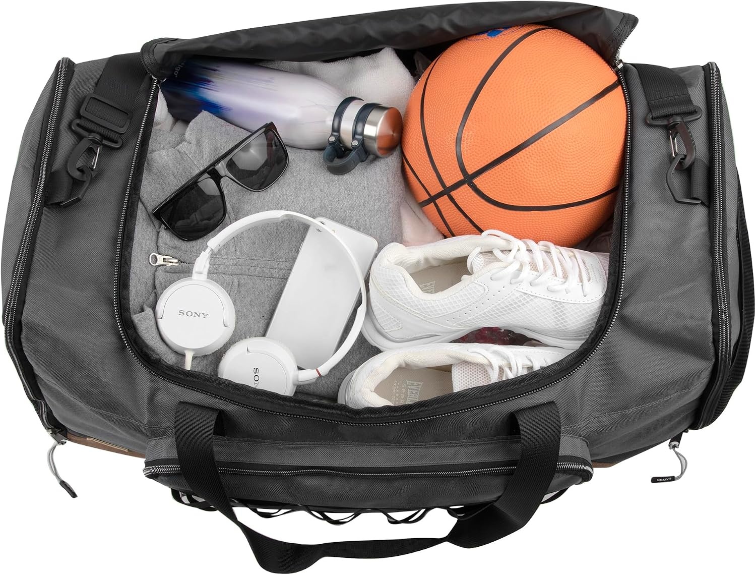 image:imageKelty 28 Inch 78 Liter Extra Large Capacity Sports Travel Duffel Bag Pockets with Shoulder Strap Top Carry HandleGray