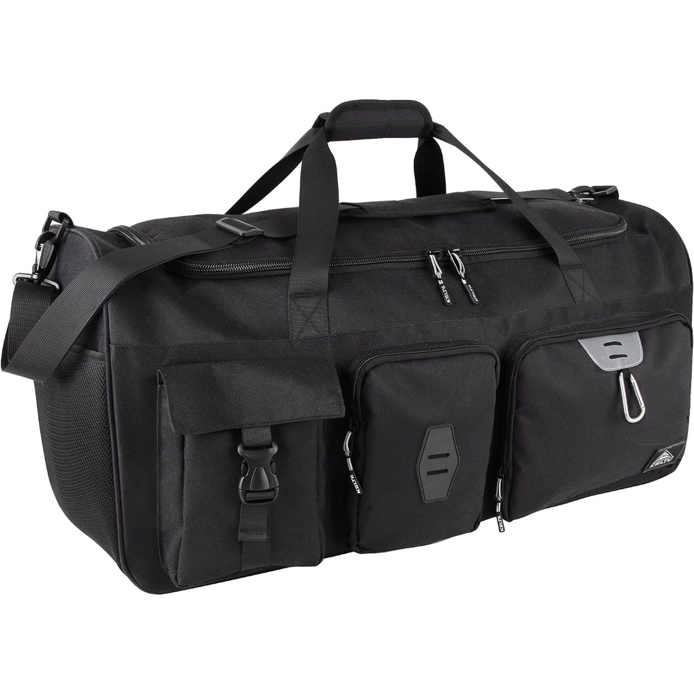 image:imageKelty 28 Inch Large 78 Liter Capacity Sports Travel Duffel Bag Pockets with Removable Shoulder Strap Carabiner ClipBlack