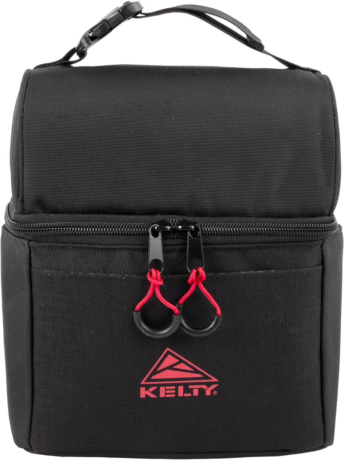 image:imageKelty Adult Insulated Lunch Bag Leakproof 9 Can 8 Liter Capacity with Top Buckle Carry Handle Mesh Zippered Pocket Front Slip PocketBlack