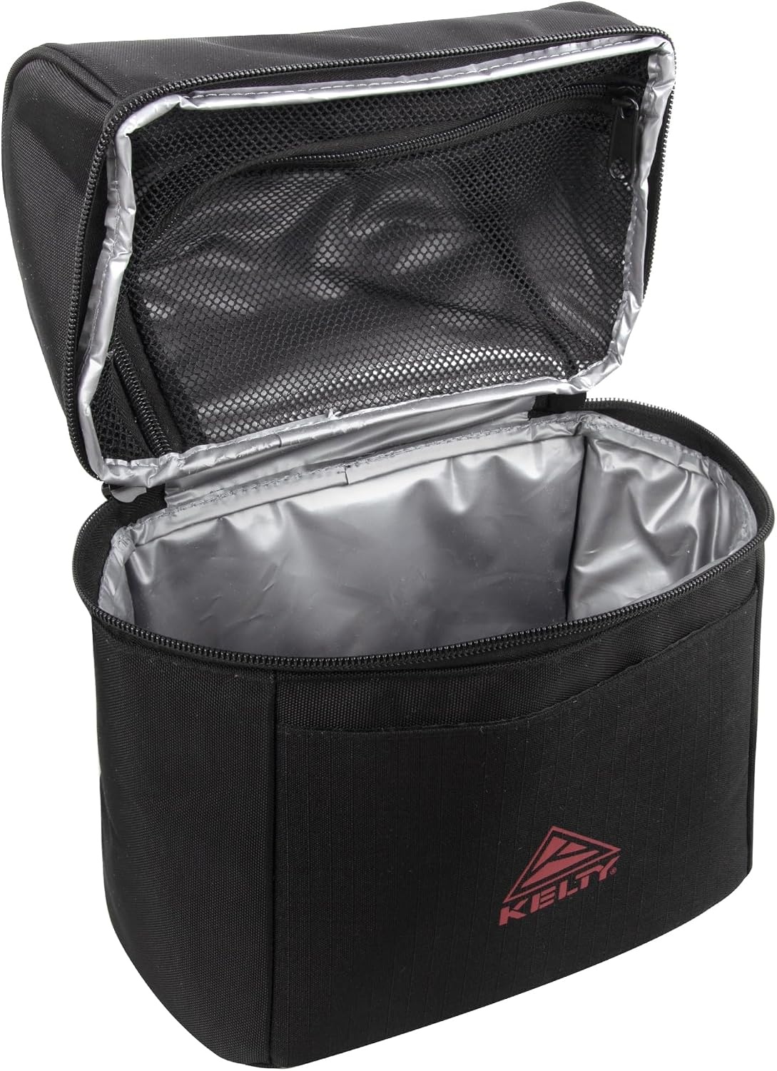 image:imageKelty Adult Insulated Lunch Bag Leakproof 9 Can 8 Liter Capacity with Top Buckle Carry Handle Mesh Zippered Pocket Front Slip PocketBlack