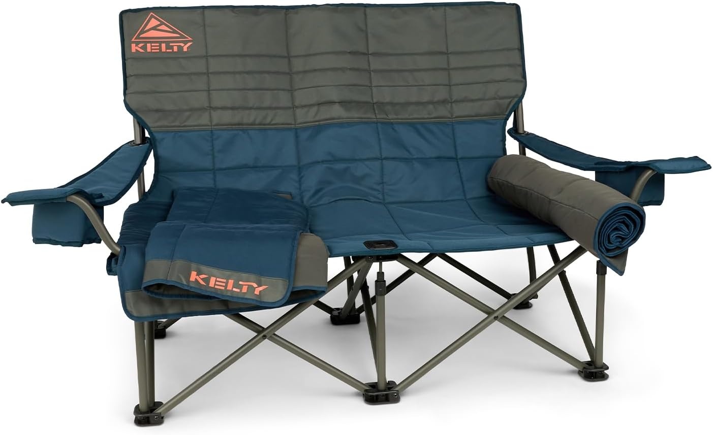 image:imageKelty Low Loveseat Nest 2P Camp Chair Removable Blankets Dark ShadowDark Shadow
