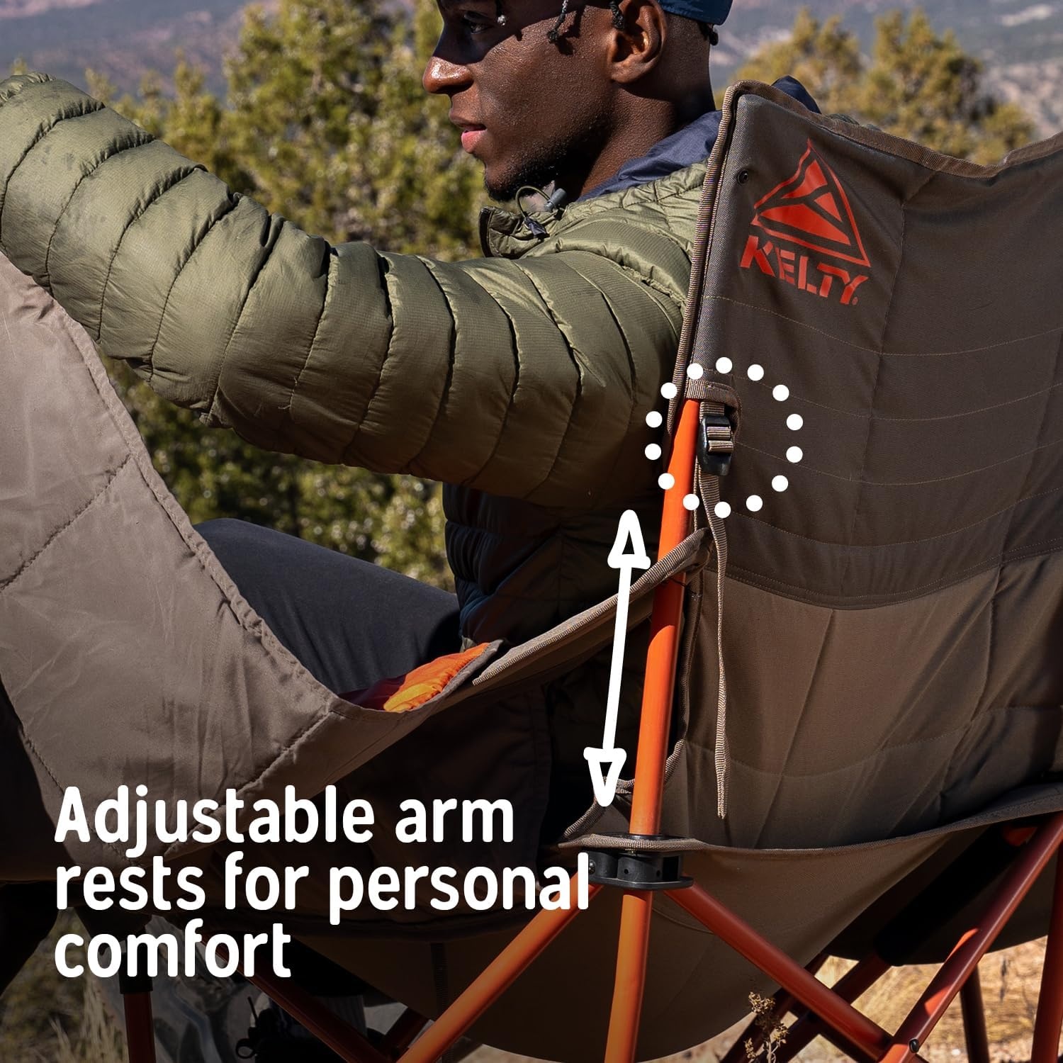 image:imageKelty Low Loveseat Nest 2P Camp Chair Removable Blankets Dark ShadowDark Shadow