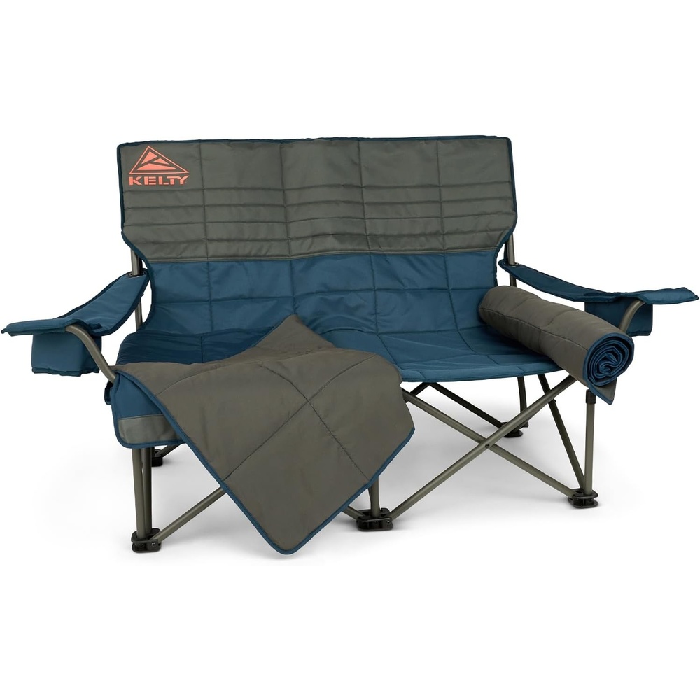 image:imageKelty Low Loveseat Nest  2P Camp Chair Removable Blankets Dark ShadowDark Shadow
