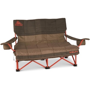 Kelty Low Loveseat Nest – 2P Camp Chair, Removable Blankets (Dark Shadow)(Beluga)